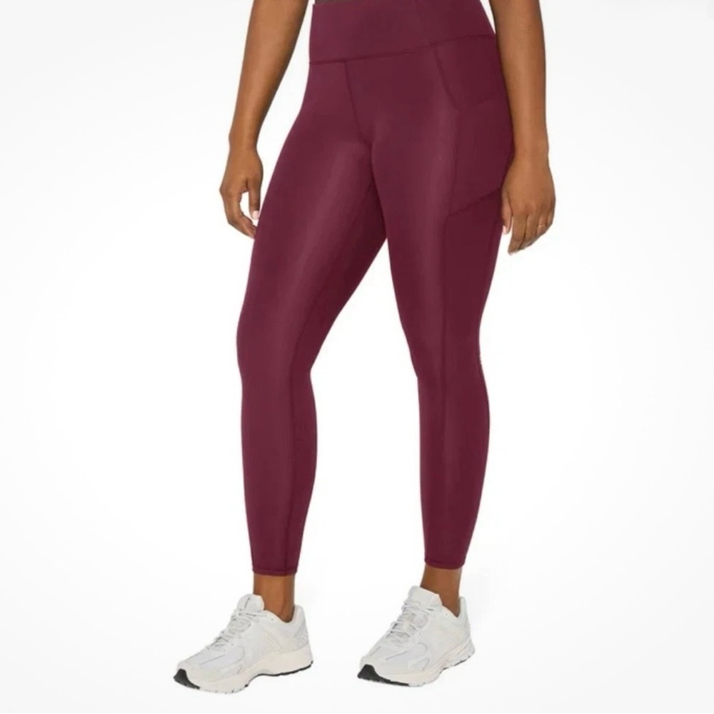 Fabletics Oasis PureLuxe High Waist with Pockets Leggings Deep Red Large